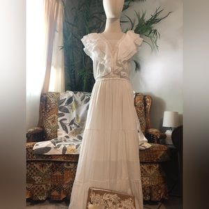 Beautiful white boho maxi dress